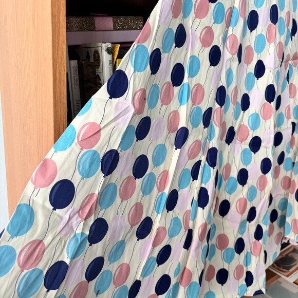 Collectif X Top Vintage Size UK 12/US 8 Skirt Cream with Blue and Pink Balloons - Picture 3 of 6